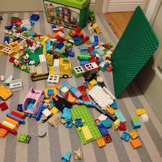 5kg Huge LEGO Duplo Bulk Lot with 2 Storage Boxes & Large Baseplate