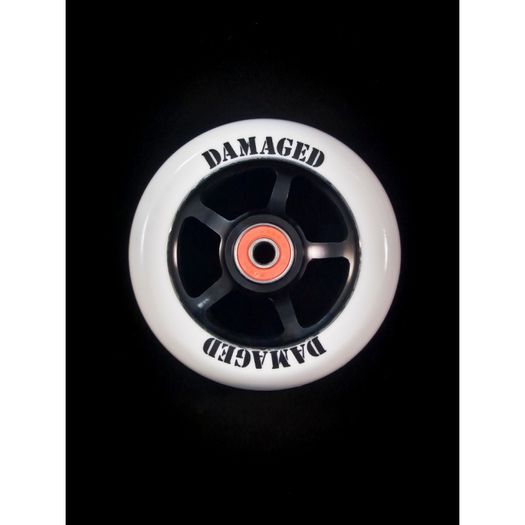 Damaged Alloy 5 Spoke 100mm Black Wheel With Abec 9 Bearings