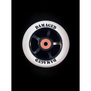 Damaged Alloy 5 Spoke 100mm Black Wheel With Abec 9 Bearings