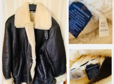 Vintage leather & sheepskin  shearling stunning 1980's so warm