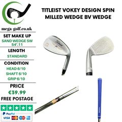 Titleist Vokey Design Spin Milled Wedge Sw 54 Degree.11 / Bv Wedge