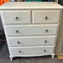 Wooden white 5-drawer chest Image 2