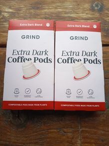 Grind Extra Dark Coffee Pods - 2 Pack (20 Home-Compostable Pods)