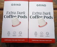 Grind Extra Dark Coffee Pods - 2 Pack (20 Home-Compostable Pods)
