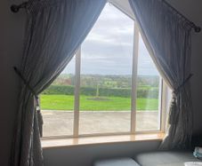 Curtains for triangle window