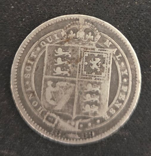 1889 Queen Victoria Shilling