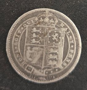 1889 Queen Victoria Shilling