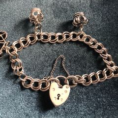 Antique silver gate bracelet