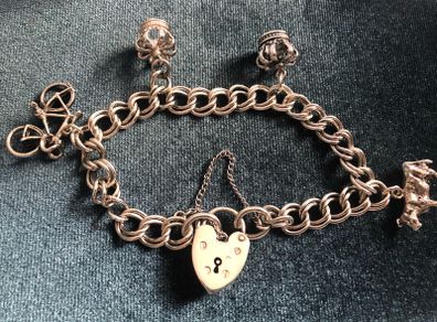 Antique silver gate bracelet