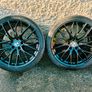 R20 5x120 BMW Style 405M staggered alloy wheels with tyres Image 2