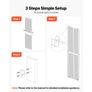 3 Packs Grid Wall Panels, 610 x 1828 mm Wire Grid Panels Display Rack, Wall-Mounted Art Display Shelf, Black Carbon Steel Wall Hanging Gridwall for Craft Show, Decoration, Storage, Notice Board Image 4