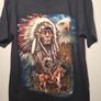 Vintage Wild T Shirt American Indian Eagle Horse Print Front And Back Size Medium Image 2