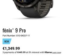 Garmin Fenix 9 Pro - 51mm - Inreach - Amoled - Brand New