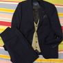 Benetti 3 Piece Tailored Navy Blue Suit Image 5