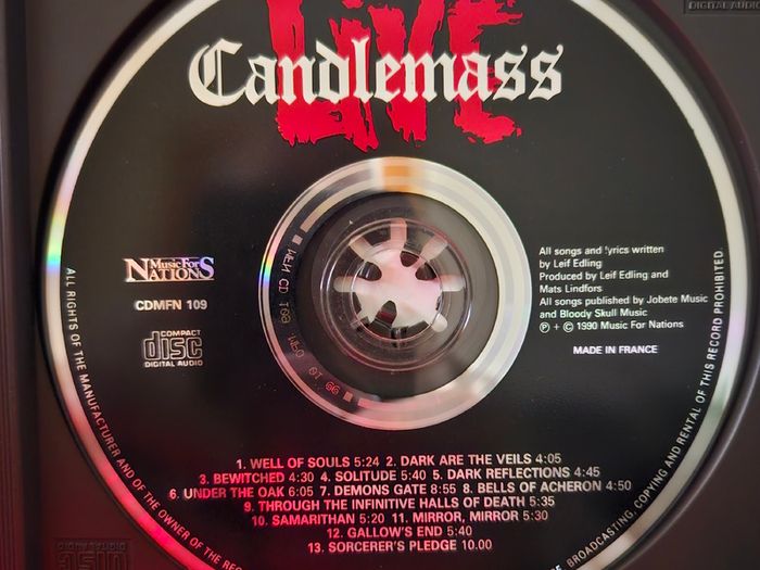 Candlemass "Live" CD Album