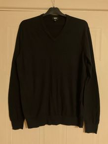 Black Uniqlo Cotton/Cashmere Jumper