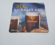 Guinness : New 0.0% - Beer Mat/Coaster
