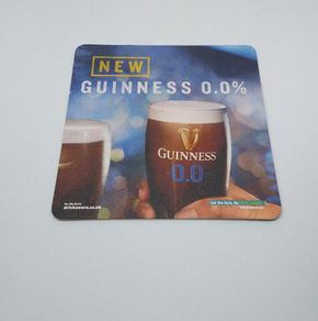 Guinness : New 0.0% - Beer Mat/Coaster