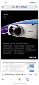 Christie LWU505 digital projector