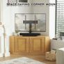 Universal TV Stand for 24 60 Inch LCD LED OLED Plasma TVs, Height Adjustable Table Top Pedestal with Bracket, 8mm Tempered Glass Base, 45kg Load, Max VESA 400x400mm, Cable Management Image 6