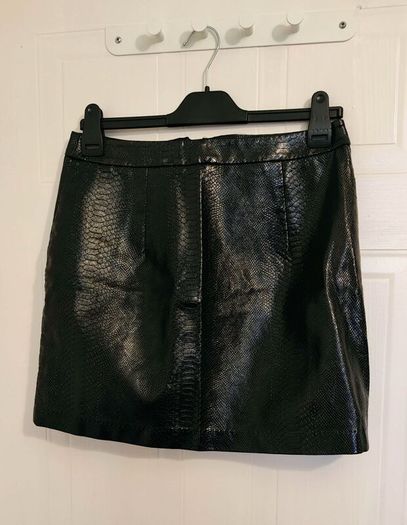Croc Effect Faux Leather Mini Skirt  New Look  UK 12