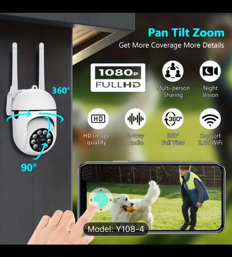 1080P WIFI IP Security Camera Wireless Outdoor  CCTV HD Home