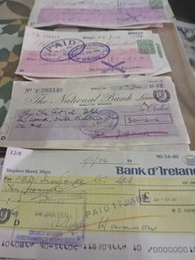 vintage  cheques