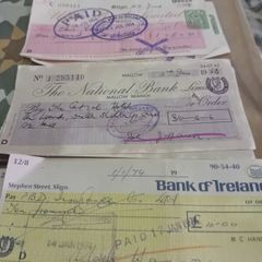 vintage  cheques