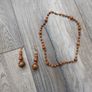Wooden Beaded Necklace/Earrings Set. Image 2