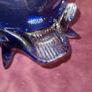 Vintage Hand blown Art Glass Cobalt Blue Serving Bowl Image 8