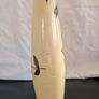 Tall Ceramic Vase Cream Green Botanical Branch Slim 40cm Modern Decor Image 3