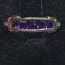 Vintage 9ct Gold Amethyst & Diamond Ring Size 48 Image 6