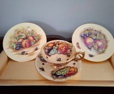 Aynsley Orchard Gold cup, saucer and 2 x side plates