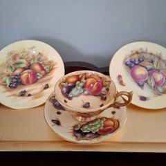 Aynsley Orchard Gold cup, saucer and 2 x side plates