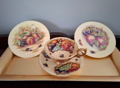 Aynsley Orchard Gold cup, saucer and 2 x side plates