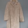 Faux fur ivory women's coat Image 4