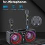 Karaoke Machine, Portable Bluetooth Speaker with UHF Wireless Microphone and Bass/Treble Adjustment, PA System Support TWS, AUX-in, FM,REC Image 5