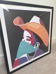 Solus Cowboy, signed limited edition print framed