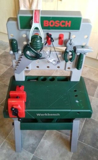 Childrens Bosch  Workbench and Power tools