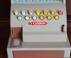 vintage 70s Casdon toy till can post