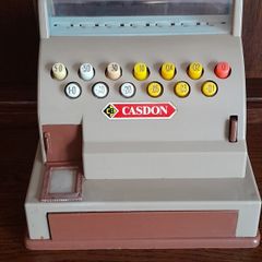 vintage 70s Casdon toy till can post