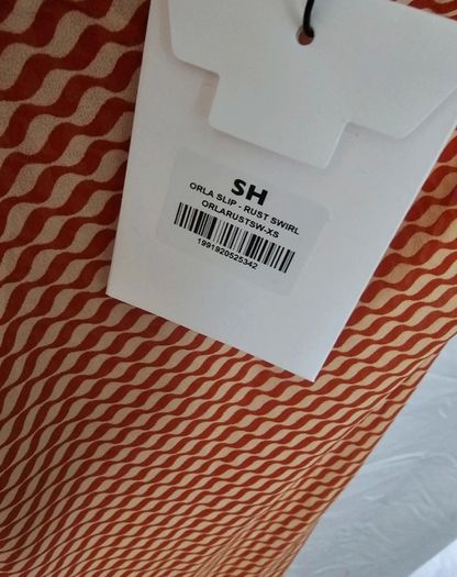 Sisterhood Orange Slip Wave Print Dress