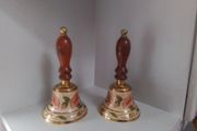 Two VTG Brass &amp; Enamel Bells