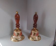 Two VTG Brass & Enamel Bells
