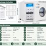 Hot Towel Warmer Cabinet 23L 2-Rack Spa Towel Heater with UV Lamp & Viewing Window Image 3