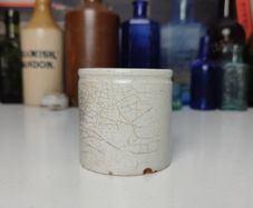 231 - Antique Vintage Chemist Stoneware Medicinal Cream Jar Pot