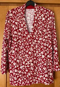 Ladies Red Patterned Top by Hobbs
