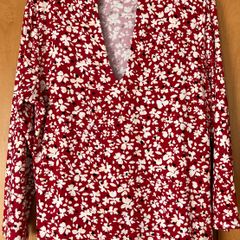 Ladies Red Patterned Top by Hobbs