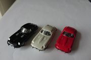 3 Jaguar E model cars
