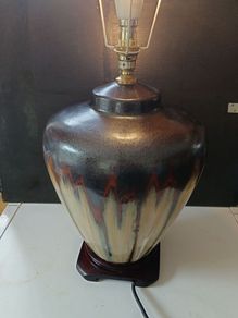 Large Chinese Jingchang ( NOS) 22" table lamp